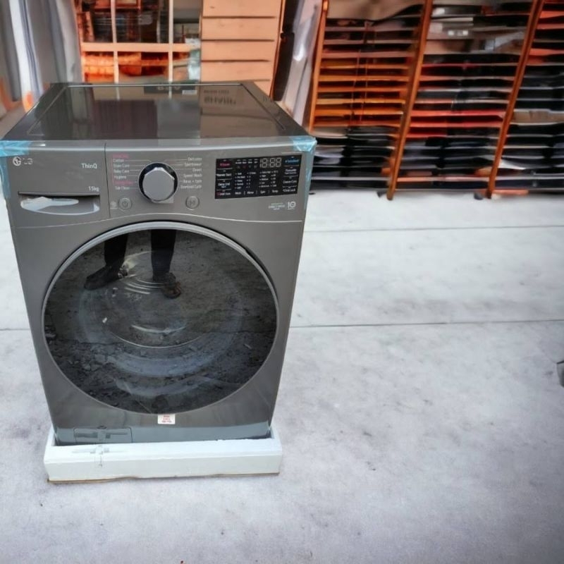 LG F2515STPM Mesin Cuci FRONT LOADING 15 Kg F2515 Silver LAUNDRY