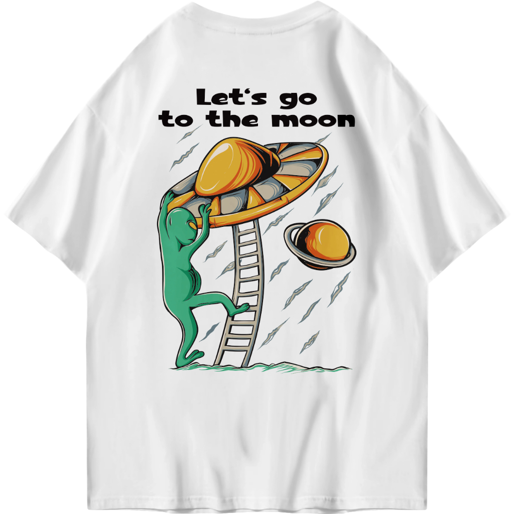 Firstlast Oversized Tshirt Go To The Moon | Kaos Oversize Pria dan Wanita