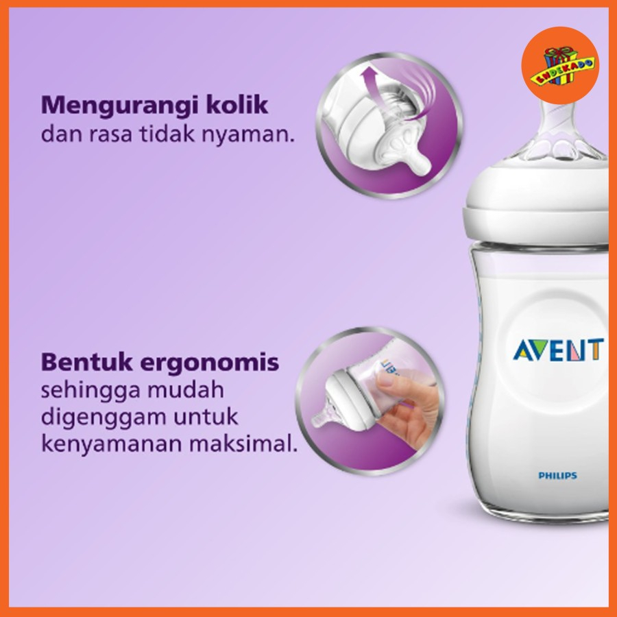 Philips AVENT Natural Bottle 260ml Karakter - Botol Susu Anak Bayi