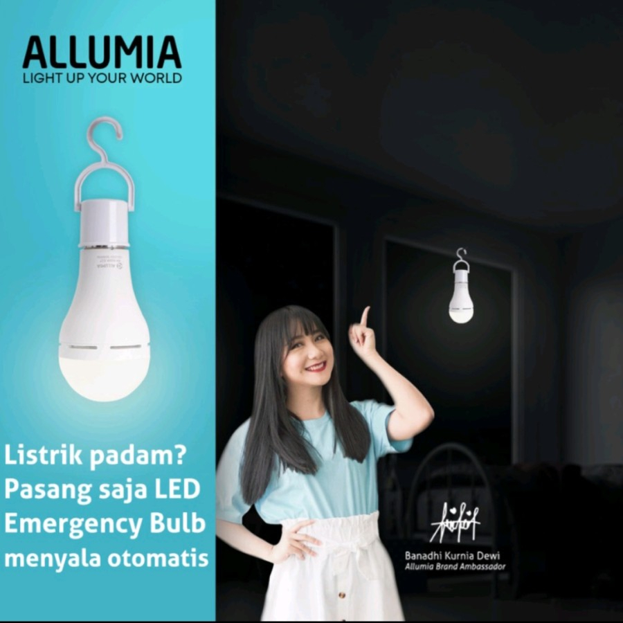 LEDBulb Emergency Watt Besar Super Terang  Rechargeable Lampu Led 24 Watt ALLUMIA