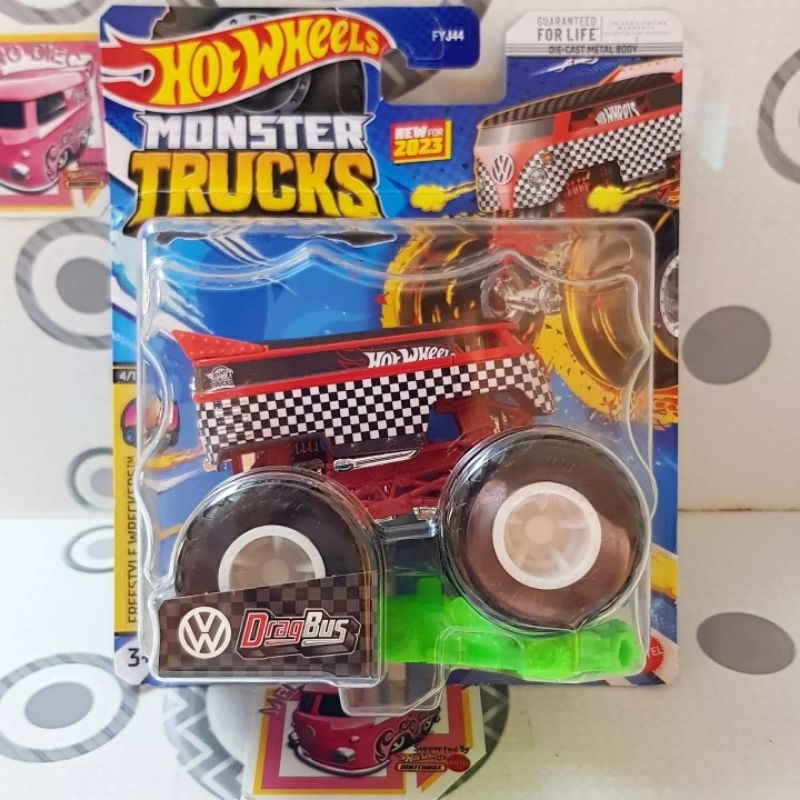 Hot Wheels Monster Trucks Volkswagen Drag Bus Merah VW Dragbus Truck