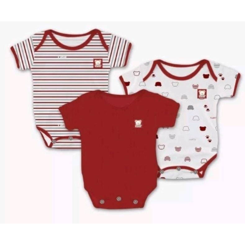 Fluffy Jumper Pendek Bold Series 3pcs (FY-MJUMP/3) -WARNA RANDOM