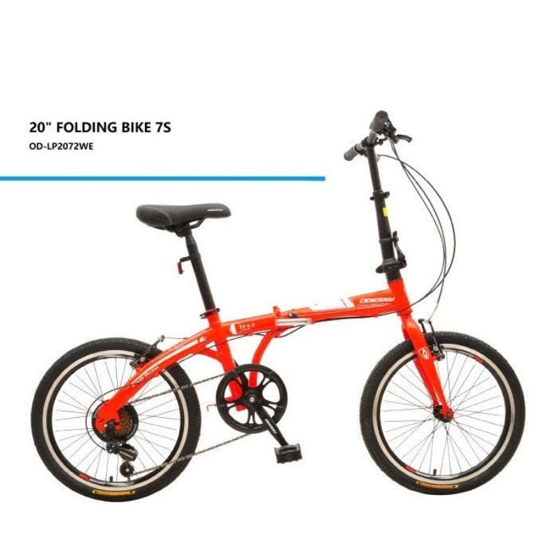 Sepeda lipat 20" 7 speed odessy pf5.0 atx-20 inchi folding bike 20 inchi