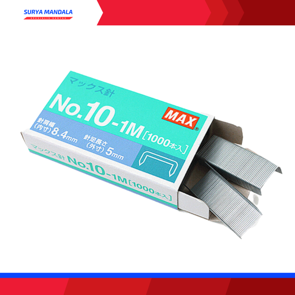 

ISI STAPLES No. 10 MAX REFILL STAPLER JEPRETAN 10-1M