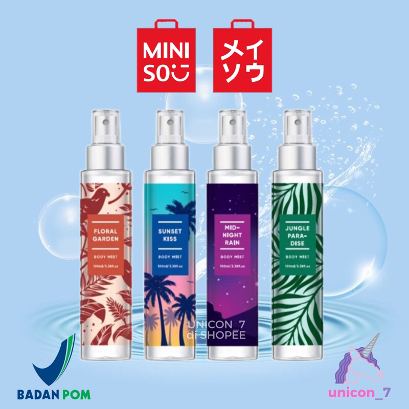 ❤️ UNICON ❤️ [100 ml] Miniso official Body Mist 100ml Parfum Fragrance Mist Parfum Spray Wanita pria