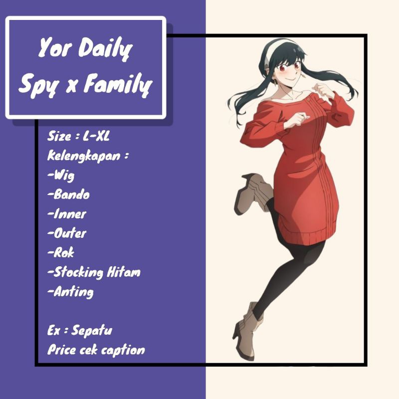 Rental Costum Yor Daily (Spy x Familiy)