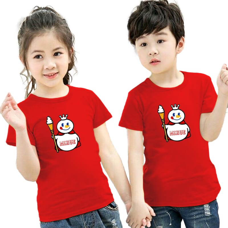 kaos anak anak mixue unisex cewek/cowok DTF