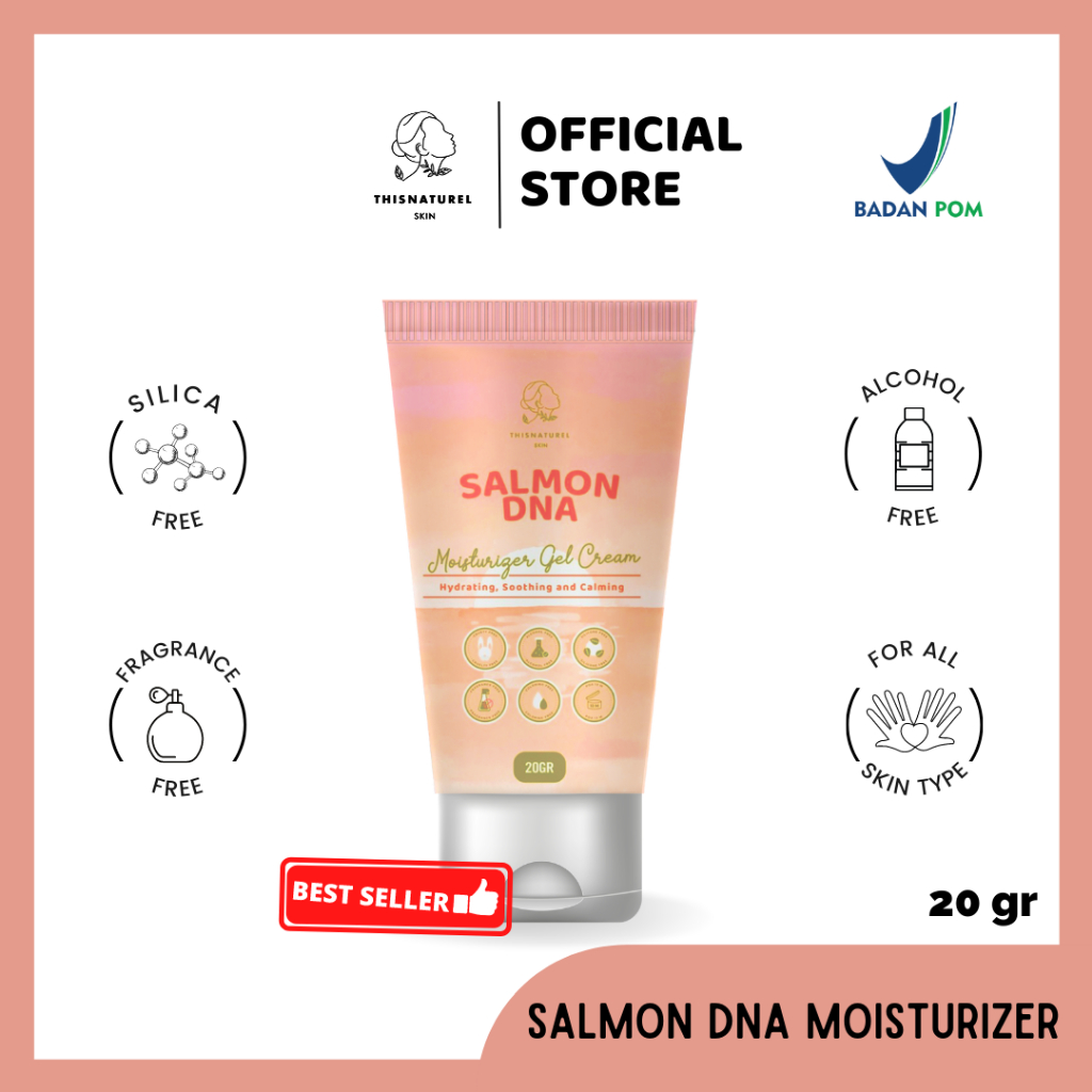 Salmon DNA Moisturizer Gel Cream - Skin Barrier Repair Calming Soothing Brightening