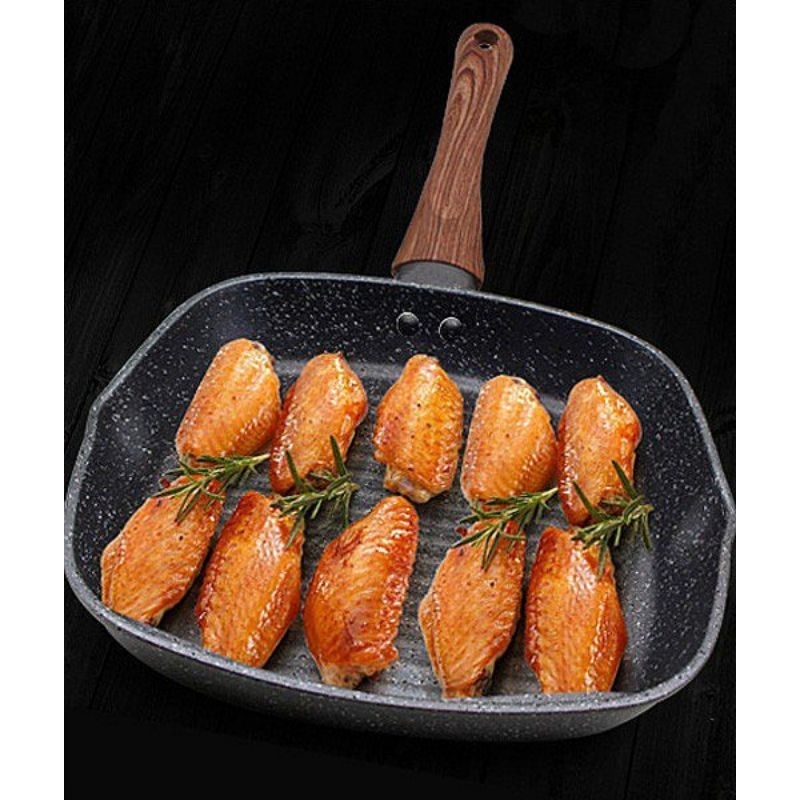 IDEALIFE - Grill Pan Cookware - Panci Panggang Penggorengan (28cm) - IL-28GP