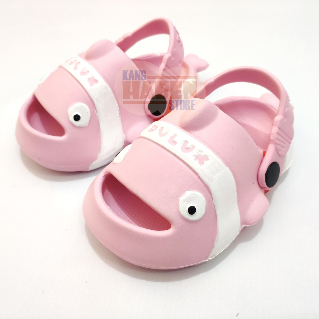 New Sandal Anak Bayi Balita Cewek Cowok ukuran 20 - 25 Bentuk Ikan Nimo Lucu Habenkids