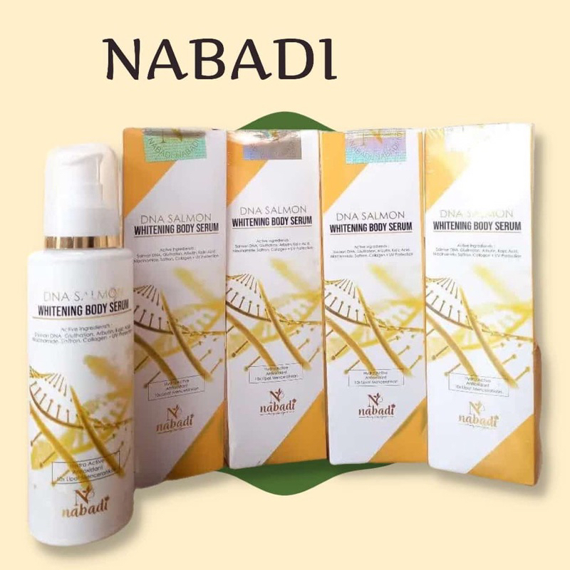 NABADI DNA Salmon Whitening Body Serum Hand And Body Serum Lotion Pemutih SPF Body Lotion DNA Salmon