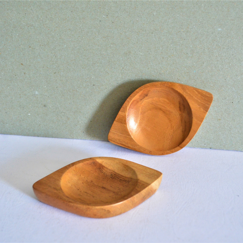 Sauce dish jati oval /LEPEK SAMBAL/TEMPAT SAMBAL/TATAKAN KAYU
