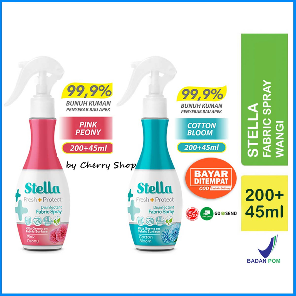 [200+45ML] [BPOM] Stella Fabric Spray Pink Peony 200 + 45ml - Disinfektan Pengharum | Bathroom Fresh