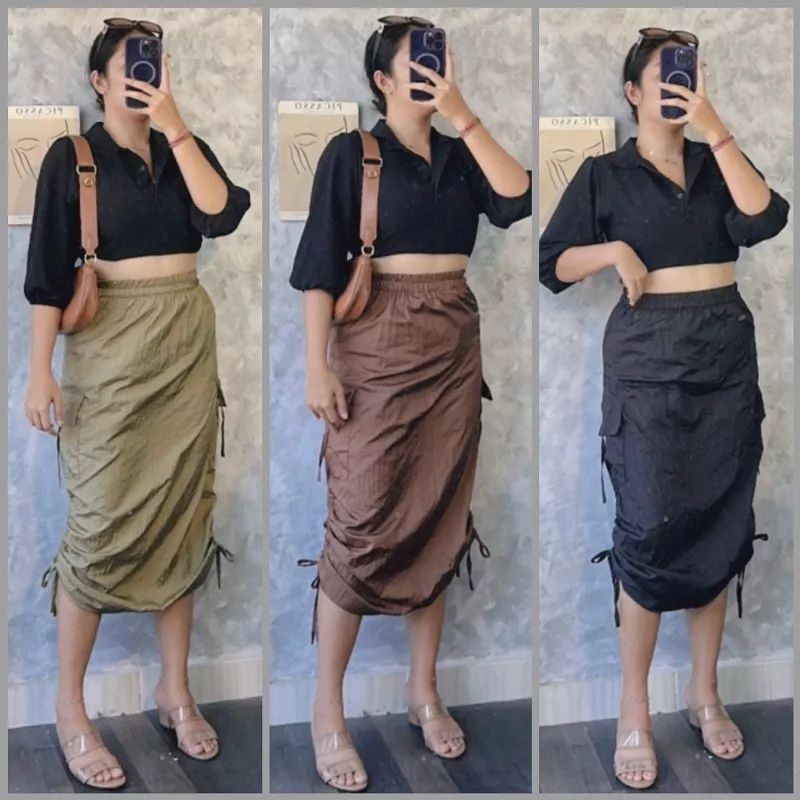 Rok Parasut Serut Samping Cargo