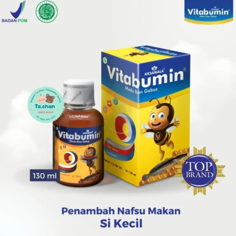 Vitabumin 130ml Madu Nafsu Makan Nutrisi Pertumbuhan Anak / madu albumin ikan gabus penambah nafsu makan anak/ madu penggemuk