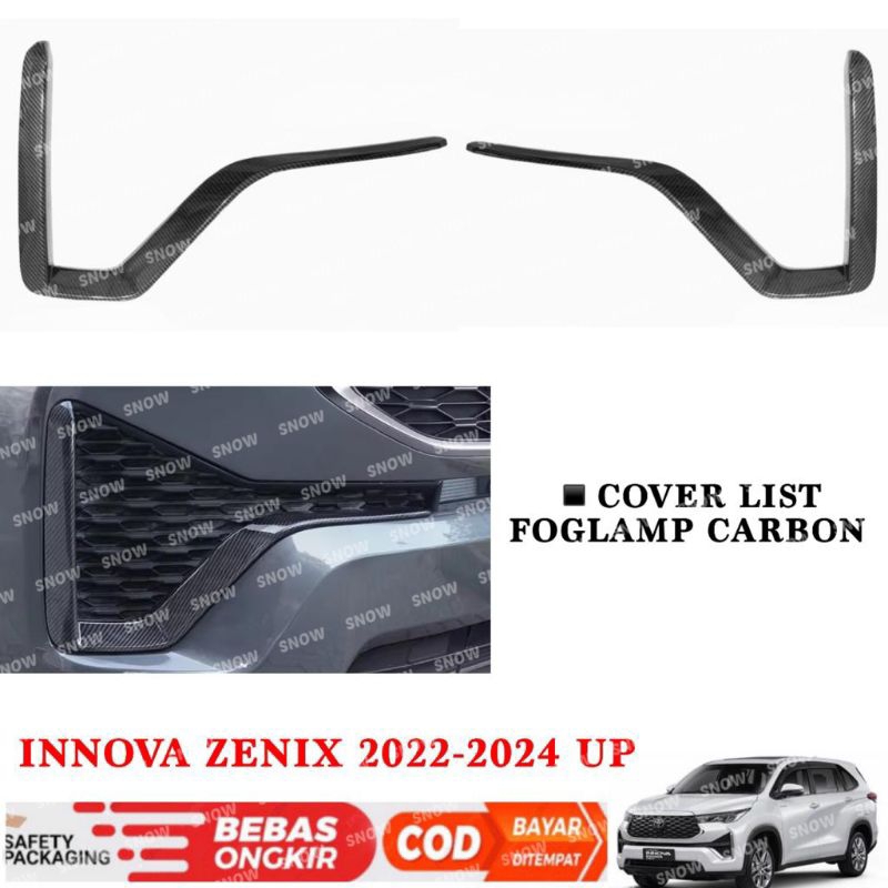 List Fog Lamp Innova Zenix 2022 2023 2024 Up Foglamp Cover Carbon