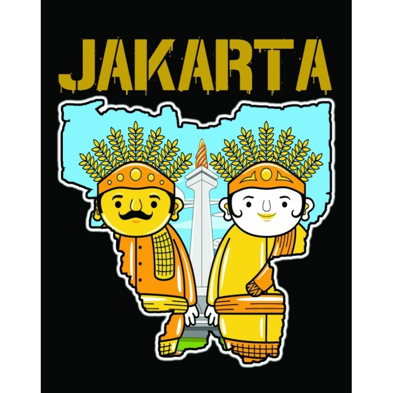kaos jakarta ondel ondel