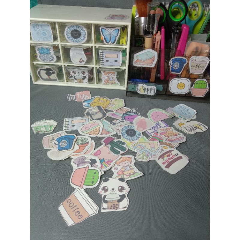 

40pcs stiker lucu ,stiker jurnal,Album buku harian