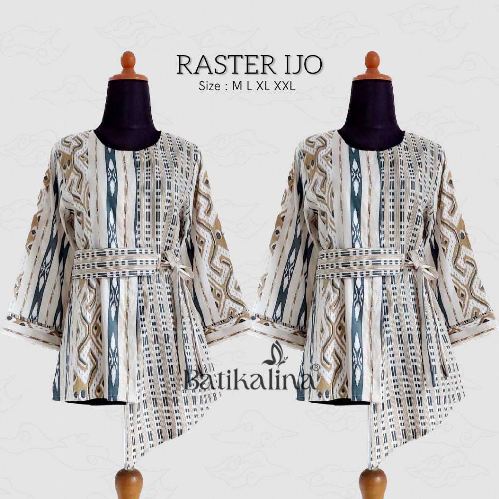 Baju Batik Wanita Modern Atasan Blouse Batik Kerja Kantor Wanita Seragam Batik M L XL XXL