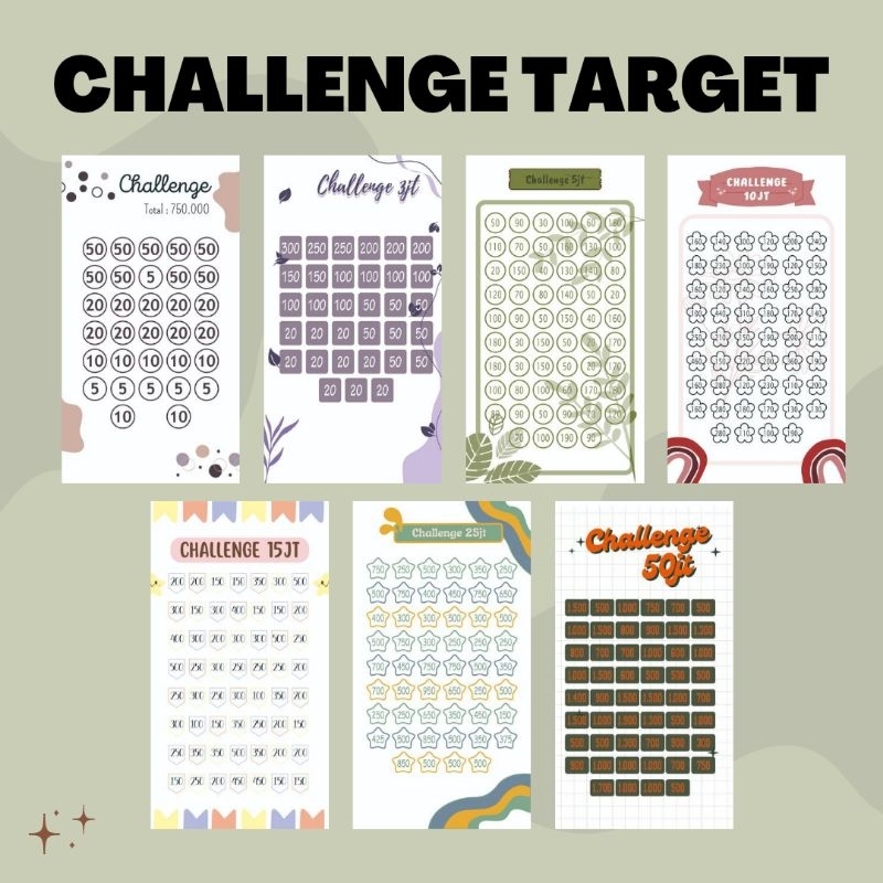 

[pembelian minimal 5rb, bisa campur] CHALLENGE TARGET