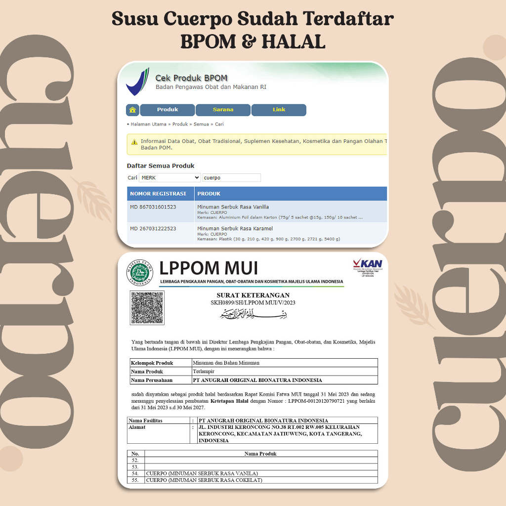 SUSU CUERPO 960 GRAM (PAKET 6 POUCH)