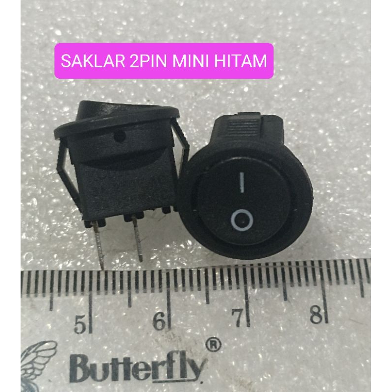 SAKLAR 2PIN MINI BULAT SAKLAR 2 PIN 2 KAKI BULAT