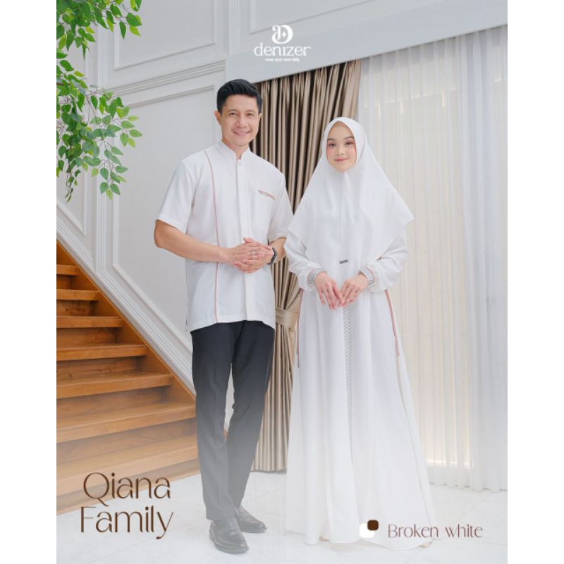 SARIMBIT QIANA FAMILY BY DENIZER DAILY / GAMIS SET/ KOKO/ WHITE / SERAGAM KELUARGA
