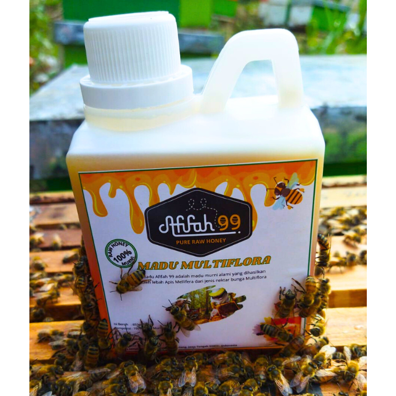 

Madu Murni Afifah 99 Nektar Bunga Multiflora 650gr (500 ml) Madu Multiflora - Madu Asli Raw Honey