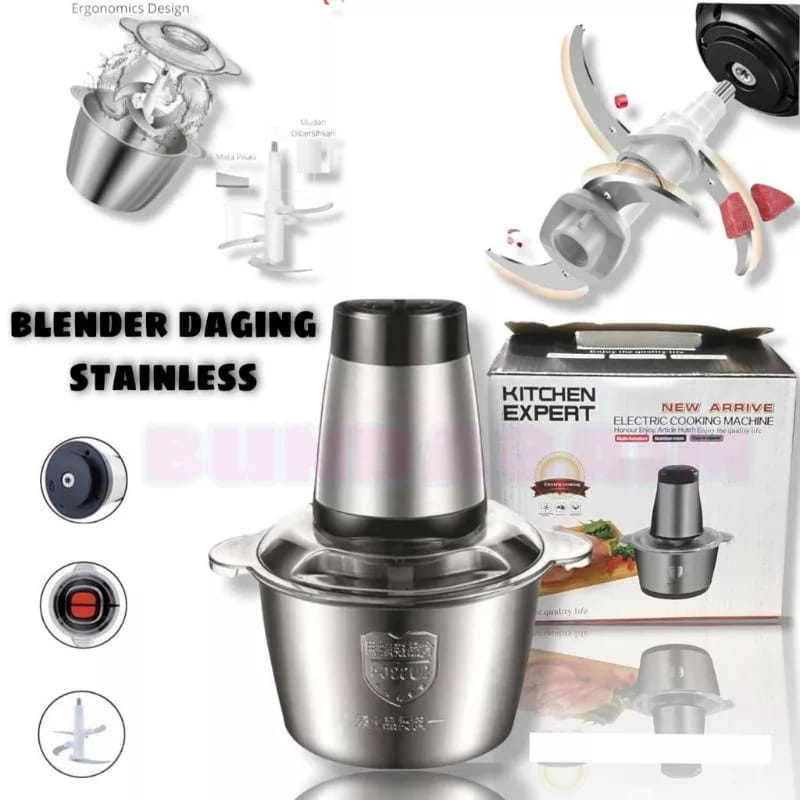 Chopper Blender daging penggiling Meat Blender Elektrik Stainless Steel