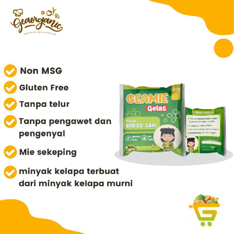 

Mie Gluten Free dan Non MSG Mie Gelas Instant Mini Geamie Baso Sapi