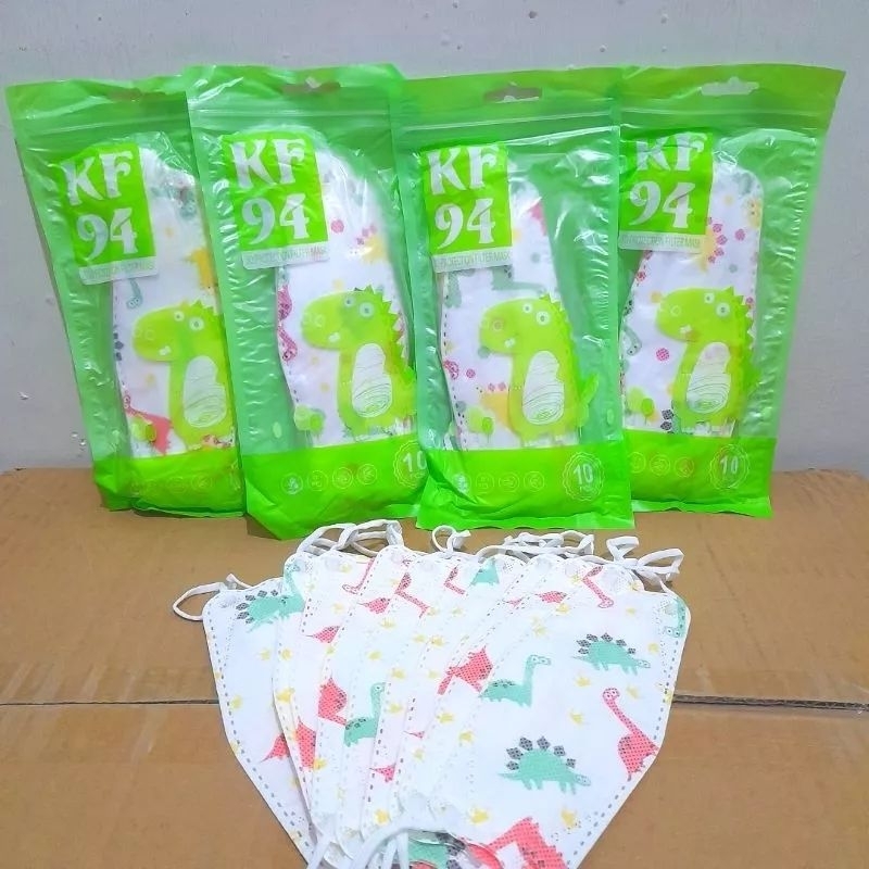 Masker KF94 Anak Motif Cowok Cewek Masker Earloop Earlop Bagus Mix Motif Lucu 1 Pack 10 pcs