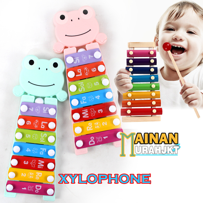 MAINANKEI MAINAN ANAK MURAH FROG MUSIC XYLOPHONE C3332 MAINAN ANAK MUSIK XYLOPHONE BENTUK KODOK LUCU