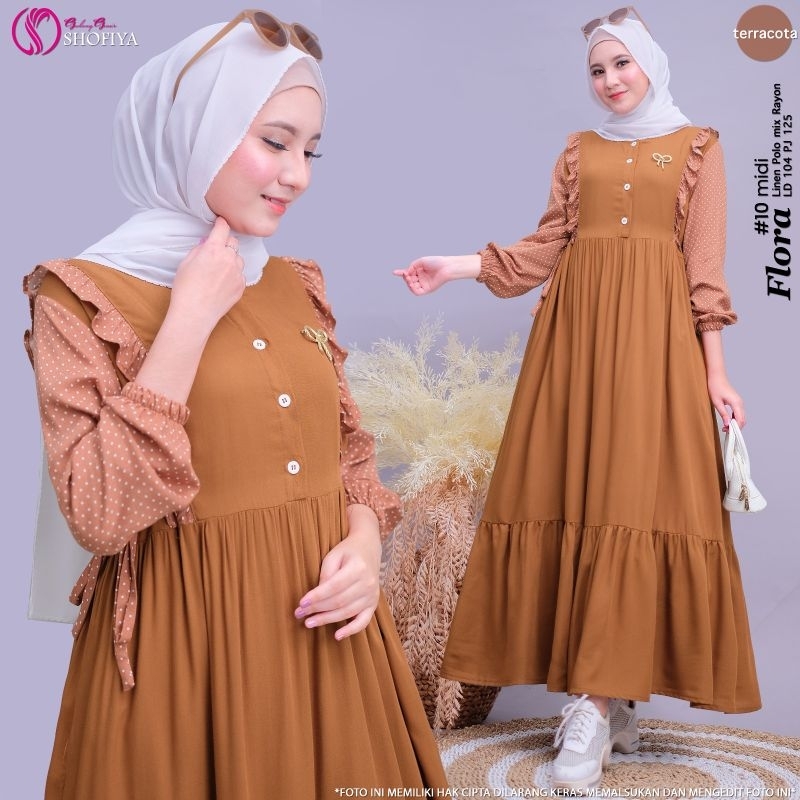 [BARU] GAURI • TIFANI BY SHOFIYA GAMIS MIDI DRESS BUSUI