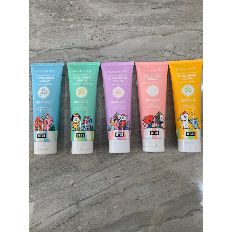 AZARINE BODY GUARD MOISTURIZER SUNSCREEN | AZARINE X BT21 SUNSCREEN SERUM 100Ml