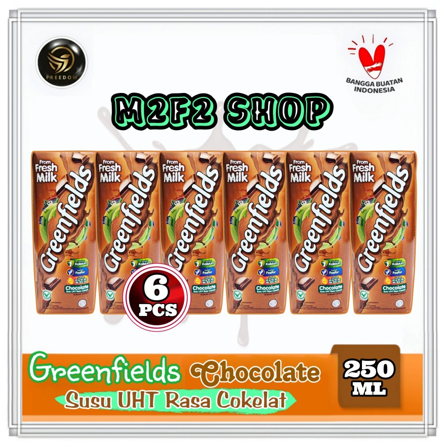 

Greenfields Susu Kotak UHT Chocolate Milk | Cokelat - 250 ml (Kemasan 6 Pcs)