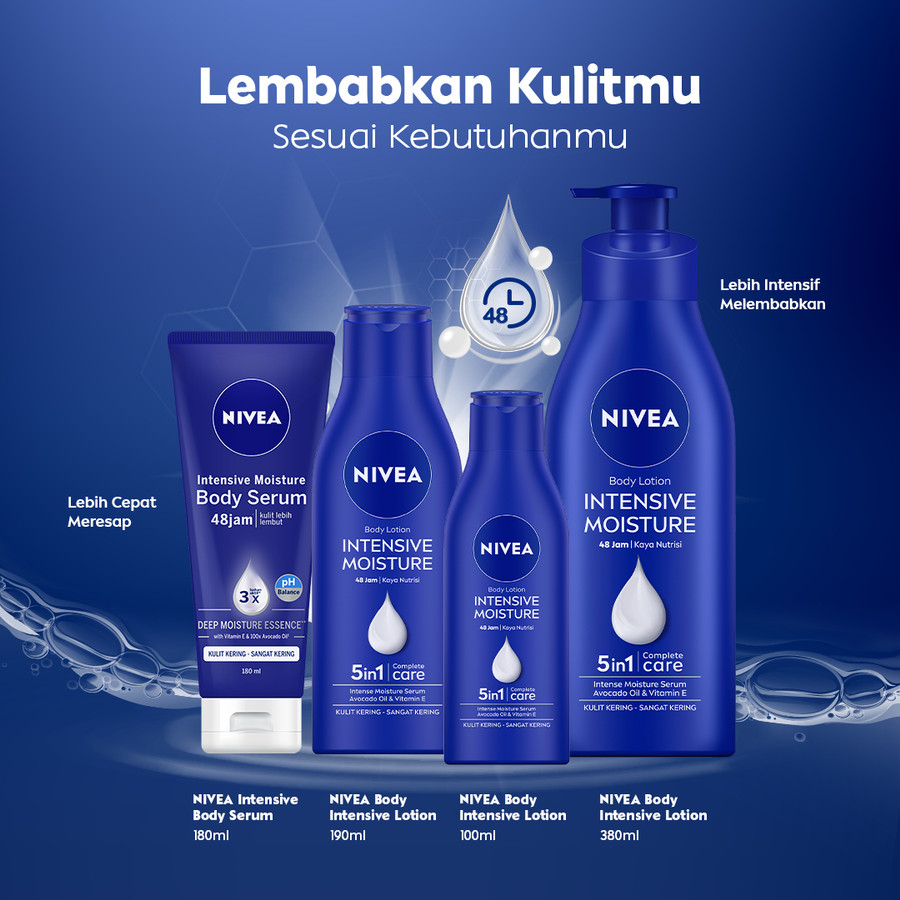 NIVEA Body Lotion Intensive Moisture 190ml - Perawatan Kulit Kering