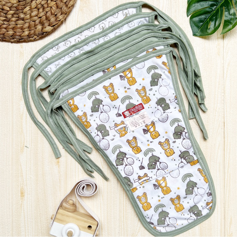 Serian HIJAU SAGE GREEN DADIDU - 6 PCS POPOK BAYI Double Kain SAGE HIJAU SERIES / Popok Double Kain Serian HIJAU SAGE GREEN Premium /6 Pcs Popok Bayi Baru Lahir Popok Cuci Bayi Popok Kain Sambung Bayi Baru Lahir