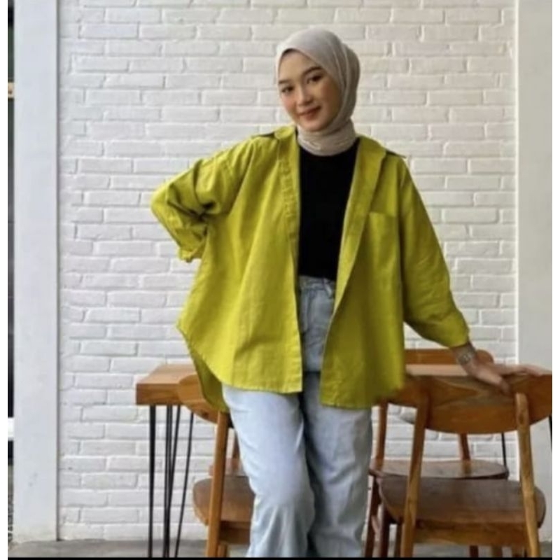 NELKA BLOUSE - KEMEJA WANITA CATTON LINEN