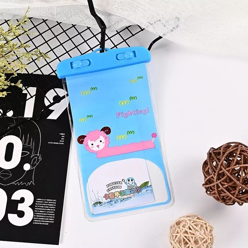 POUCH HP LUCU BINATANG ANIMAL KANTONG HP ANTI AIR BAHAN PLASTIK IMPORT PREMIUM