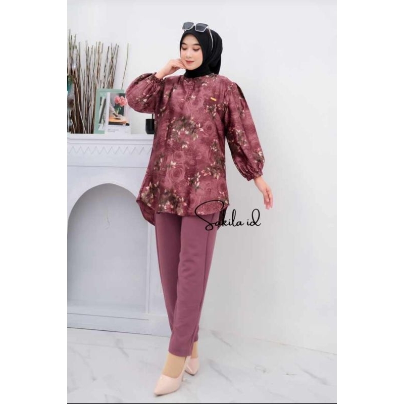 ARUNA SET - SETELAN CELANA ATASAN SILK / ONE SET PREMIUM