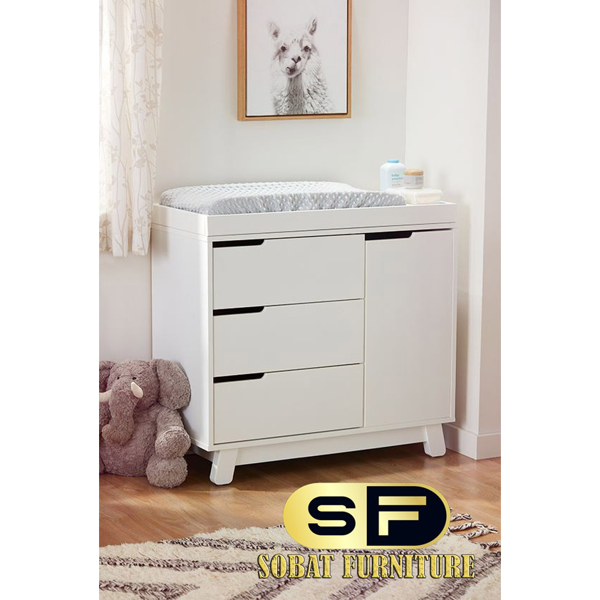 Nakas - Lemari Laci - Tafel Bayi Kayu Solid Model Modern Minimalis