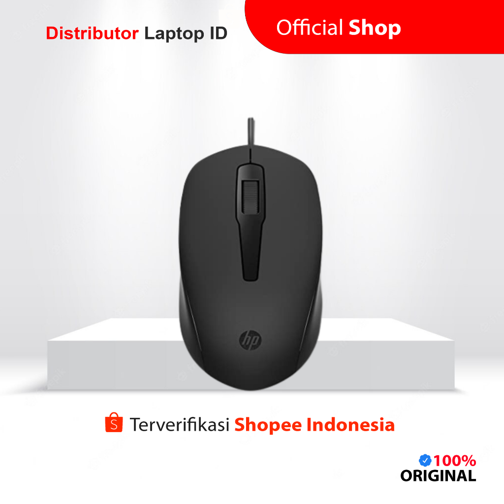 WIRED MOUSE KABEL HP 150 ERGONOMIC RESMI - CICILAN 0%