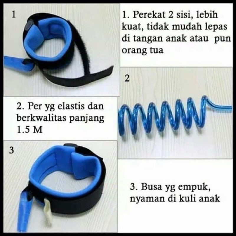 MOMBABY1 Child anti lost strap / Gelang tali pengaman anak agar tidak hilang