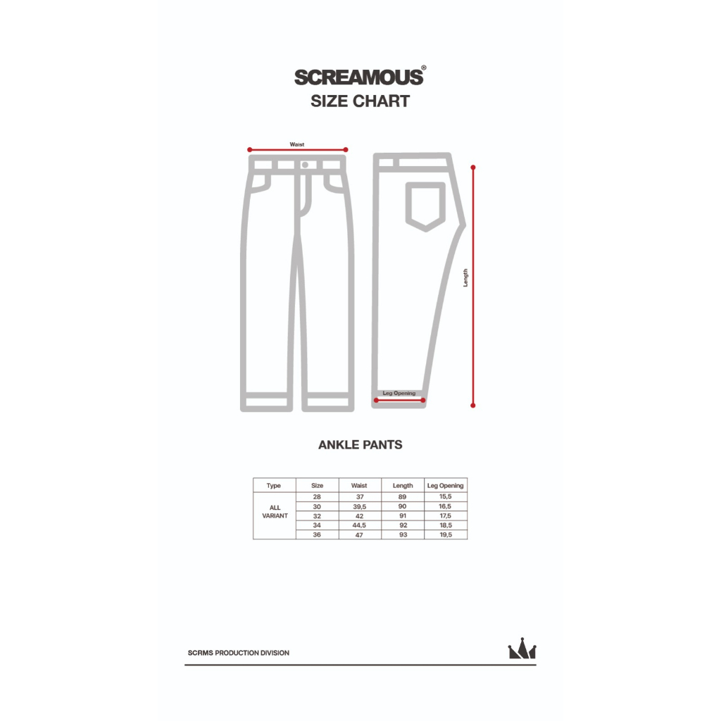 Screamous Celana Chino Ankle Pants MODERA BLACK