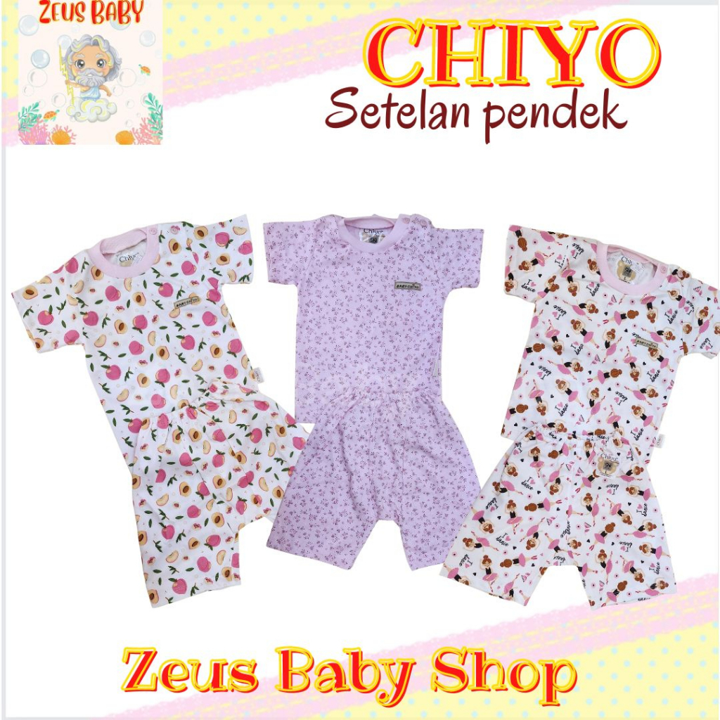 Chiyo Babywear Baju Pendek Celana Pendek - Baju Setelan Anak Perempuan