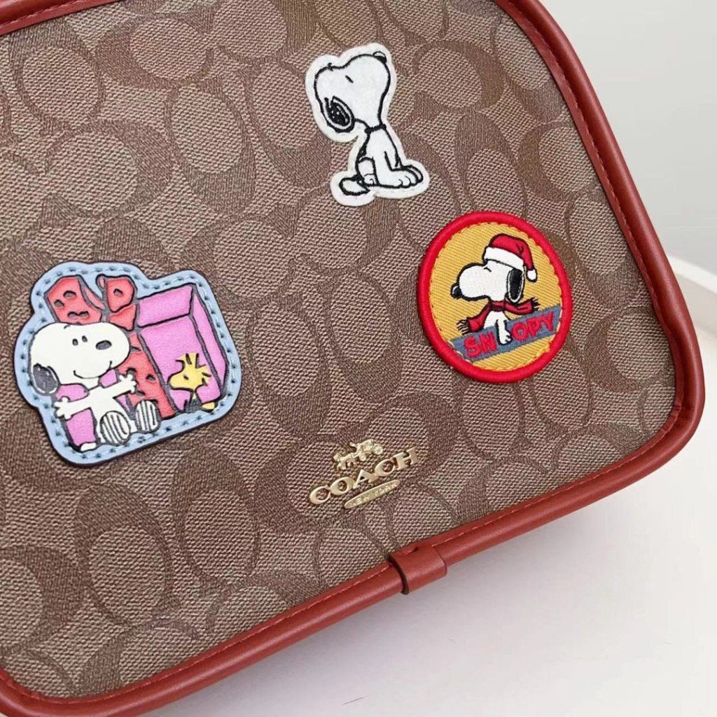 TAS WANITA selempang patches crossbody WOMEN X SNOOPY BOX SHOULDER BAG SLING BAG WOMEN CE847