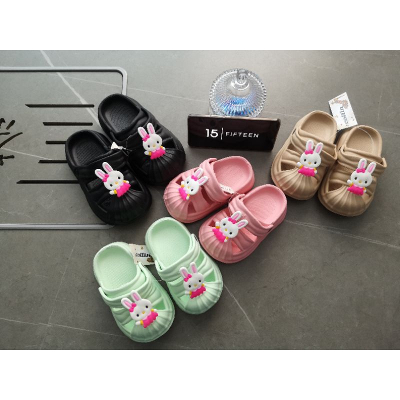 NEW ！！Size：18-35 Sandal Sendal Anak Perempuan Usia 0- 12 Tahun RABBIT Bahan Eva Karet / BABY Girl 6139-2