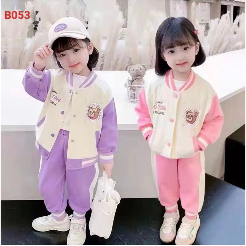 Setelan Jogging anak perempuan Import 4-7 th A085