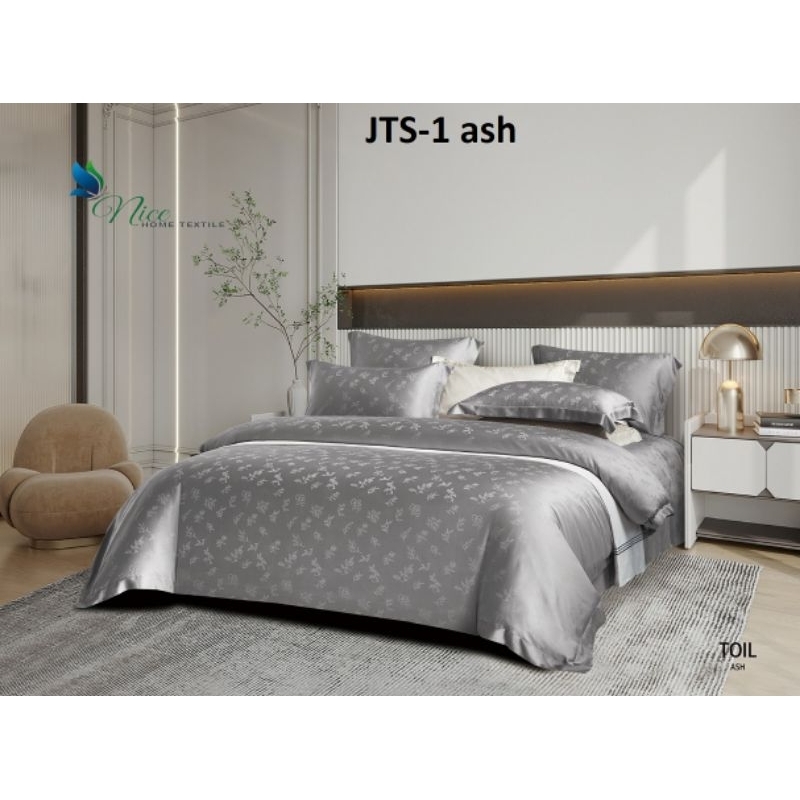 Tarabedding Sprei 160x200x30 cm (tanpa srg b/g) kain Sutra Jacquard Tencel Supersale