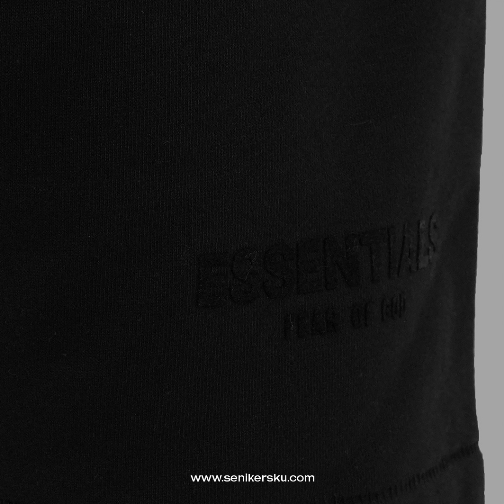 Essentials FOG Flocked Sweat Shorts Black